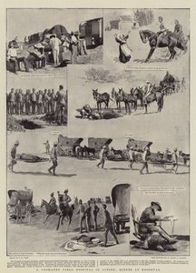 Et Yeomanry Field Hospital i aktion, scener ved Roodeval