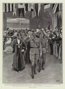 Lord Kitchener på vej til sin vogn i Southampton af Henry Marriott Paget