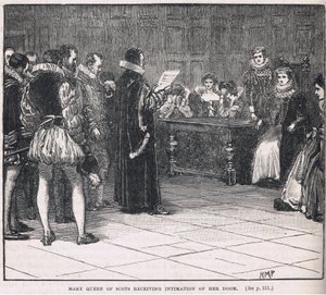 Mary Queen of Scots modtager besked om sin undergang af Henry Marriott Paget