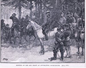 Møde mellem Lee og Grant i Appomattox Court House 1865 AD af Henry Marriott Paget