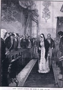Dronning Caroline træder ind i House of Lords af Henry Marriott Paget