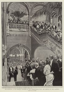 Modtagelsen af Hans Majestæts ministre i Constitutional Club, Lord Salisburys ankomst