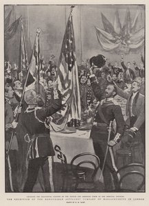Modtagelsen af det ærede artillerikompagni i Massachusetts i London af Henry Marriott Paget