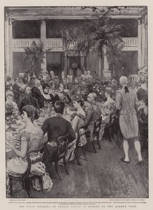 Statens banket på Dublin Castle til ære for dronningens besøg