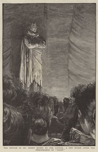 Henry Irvings tilbagevenden til Lyceum, et par ord efter opførelsen af Faust af Henry Marriott Paget