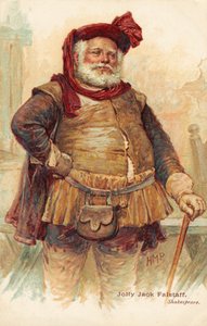 William Shakespeares komiske figur Sir John Falstaff (print) af Henry Marriott Paget