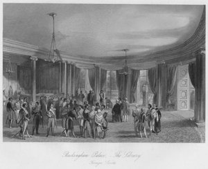 Buckingham Palace, - Biblioteket. Udenlandsk Leveé, c1841