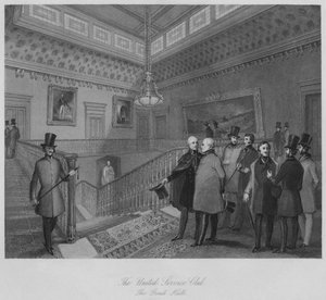 Den Forenede Serviceklub. Den Store Sal, c1841 af Henry Melville