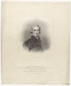 Portret af John Hoppner John Hoppner, Esq. R.A. (titel på objekt) britiske portretten (serietitel) The British Gallery of Contemporary Portraits (serietitel)