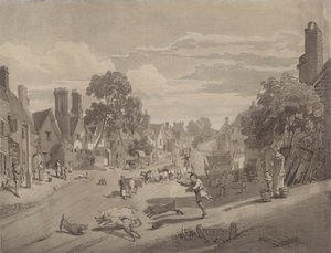 High Street ved Bushey, Hertfordshire af Henry Monro
