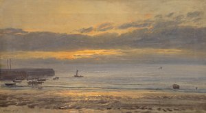 Før solopgang, Scarborough - Low Water, 1878