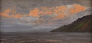 Solnedgang ved kysten af Henry Moore