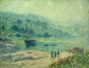 En vig i Bretagne; Creek i Bretagne, 1903 af Henry Moret