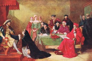 Retssagen mod dronning Catherine, illustration fra 
