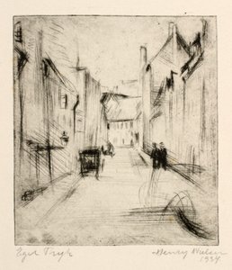 Stræde i Allinge af Henry Nielsen