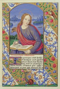 Portræt af St. John, fra "The Art of Illumination and Missal Painting", London 1849 af Henry Noel Humphreys