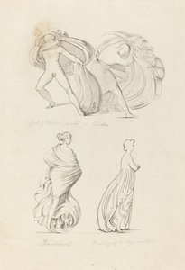 Draperi, tre figurer, en Bacchante og to fra naturen af Henry Noel Humphreys after John Flaxman