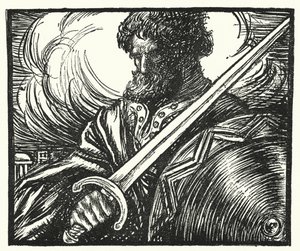 Matthew Arnold digt: Alaric at Rom (gravering) af Henry Ospovat