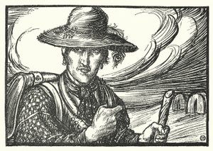 Matthew Arnold digt: The Scholar Gipsy (gravering)