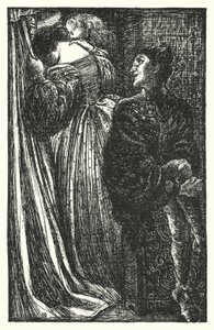Shakespeares sang: "Suk ikke mere, damer" (litho)