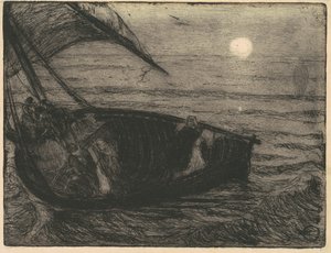 Kristus går på vandet af Henry Ossawa Tanner