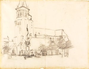 Kirke, St.-Germain-des-Prés, Frankrig af Henry Ossawa Tanner