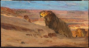 Løver i ørkenen af Henry Ossawa Tanner