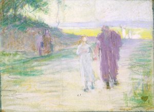 Studie til flyvning til Egypten af Henry Ossawa Tanner