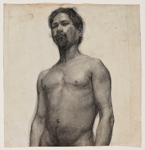 Studie af en sort mand. ca. 1891 (kul & pastel på cremepapir) af Henry Ossawa Tanner