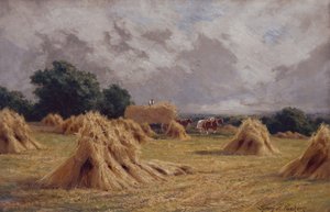 A Cornfield at Harlow, Essex (olie på lærred)