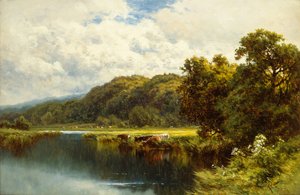 Themsen ved Pangbourne (olie på lærred)