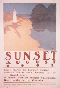 Forsideillustration til Sunset magazine, august 1903 (farve litografi) af Henry Patrick Raleigh