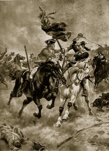 Slaget ved Blenheim: Kavaleriet i aktion, illustration fra 