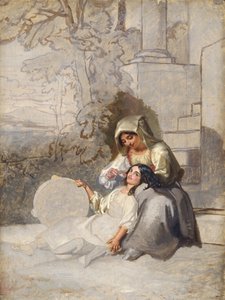 Italienske bønder (olie på lærred) af Henry Penry Williams