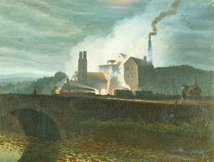 Moonlit Landscape, muligvis af Nantyglo Ironworks, Monmouthshire