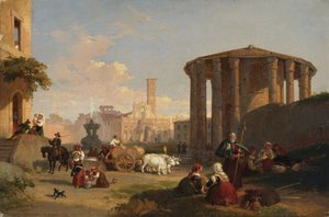 Vesta-templet, Piazza di Bocca di Verita (olie på lærred)