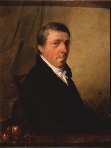 Portræt af George Gray (olie på metal (tin))