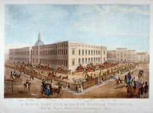 Det nye General Post Office, City of London, c1830
