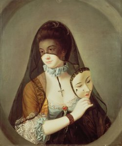 The Fair Nun Unmasked (olie på lærred)