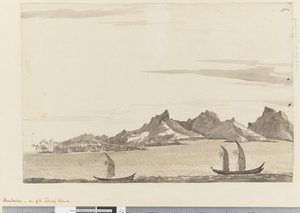 Side 22 Huaheine, en af ​​samfundsøerne, 1768-75 (wc)