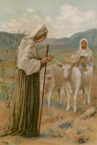Hannah og Samuel (chromolitho) af Henry Ryland
