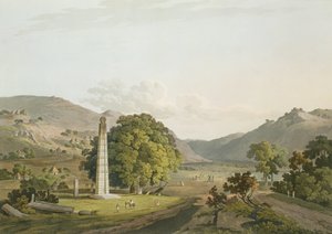 Obelisken i Axum, indgraveret af Daniel Havell (1785-1826) 1809 (akvatint)