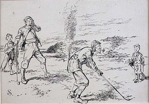 The Absent Minded Golfer, illustration fra 