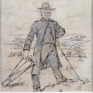 The Pensive Golfer, illustration fra 
