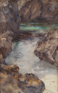 Cove (Akvarel) af Henry Scott Tuke