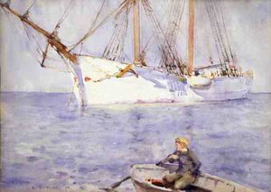 Solnedgangseffekt af Henry Scott Tuke