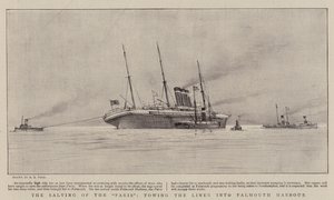 The Salving of the Paris, bugsering af Liner ind i Falmouth Harbor af Henry Scott Tuke