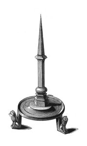 Bronze lysestage, slutningen af det 13.-begyndelsen af det 14. århundrede, 1843.
