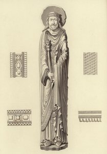 Clovis I, omkring 1100, fra kirken Notre Dame De Corbeil af Henry Shaw