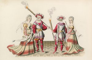 Figurer fra gobeliner, begyndelsen af 1500-tallet af Henry Shaw